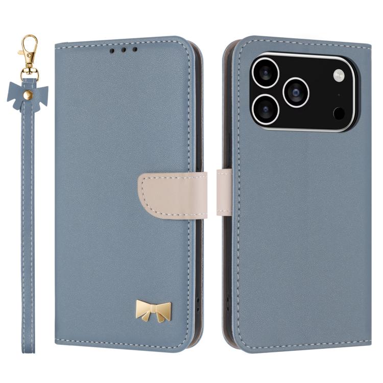 Metal Bow Leather Phone Case with Hand Strap, For iPhone 17 Pro Max, For iPhone 17 Pro, For iPhone 17, For iPhone 17 Air