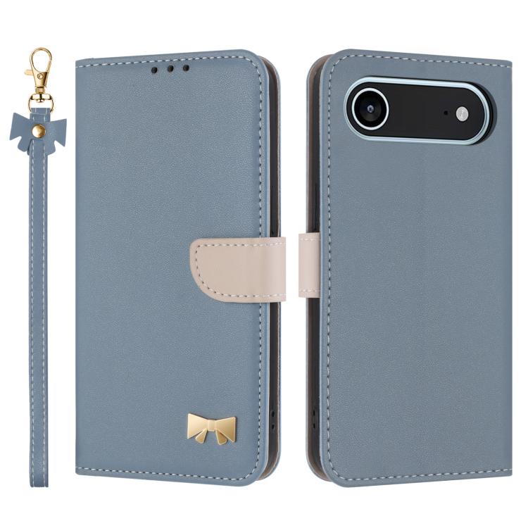Metal Bow Leather Phone Case with Hand Strap, For iPhone 17 Pro Max, For iPhone 17 Pro, For iPhone 17, For iPhone 17 Air
