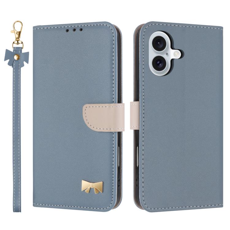 Metal Bow Leather Phone Case with Hand Strap, For iPhone 17 Pro Max, For iPhone 17 Pro, For iPhone 17, For iPhone 17 Air