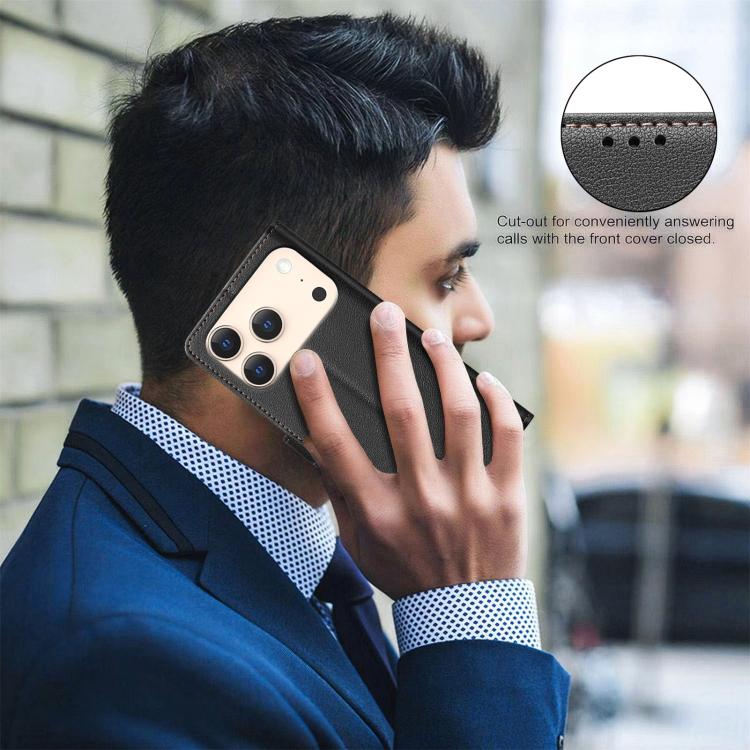 Litchi Texture RFID Anti-theft Leather Phone Case, For iPhone 17 Pro Max, For iPhone 17 Pro, For iPhone 17, For iPhone 17 Air