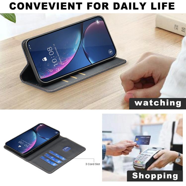 Magnetic Leather Phone Case, For iPhone 17 Pro Max