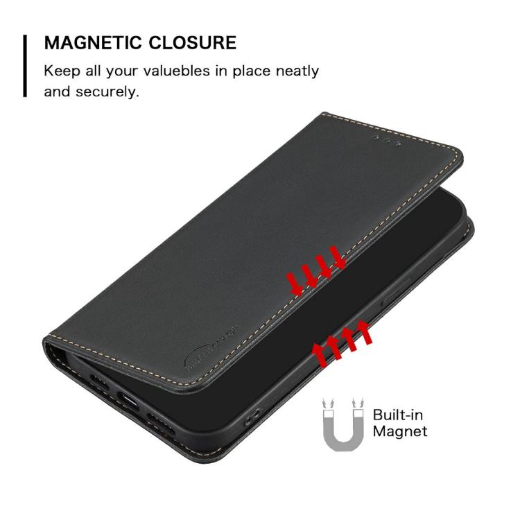 Magnetic Leather Phone Case, For iPhone 17 Pro Max