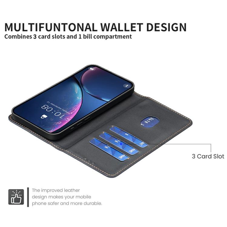 Magnetic Leather Phone Case, For iPhone 17 Pro Max