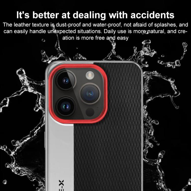 Camera Design Diamond Texture Leather PC Phone Case, For iPhone 14 Pro Max