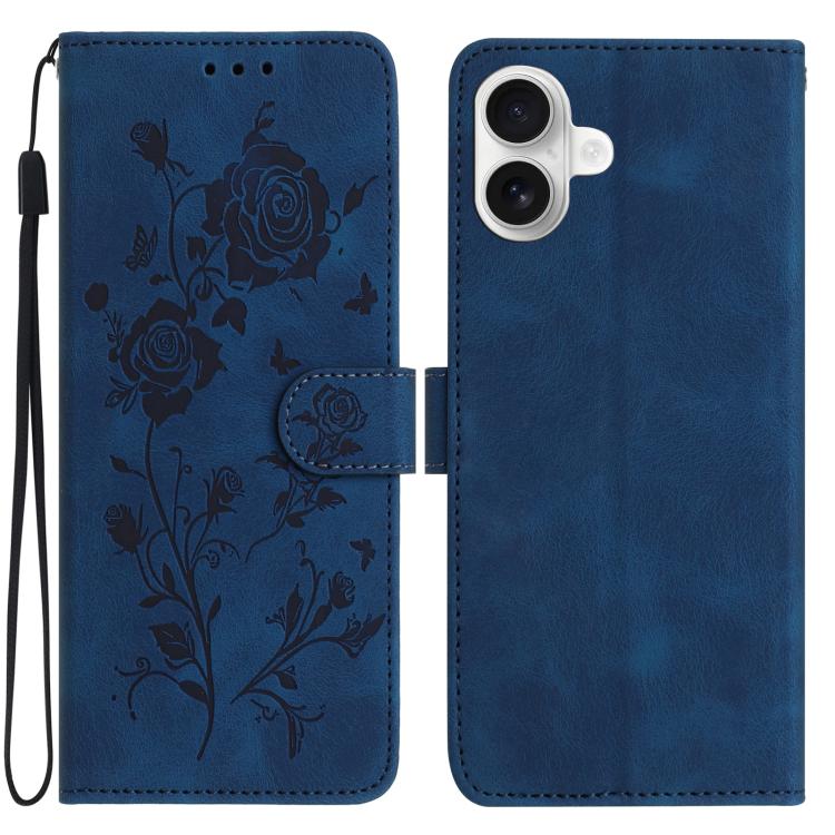 Rose Flower Embossing Pattern Leather Phone Case, For iPhone 17, For iPhone 17 Air