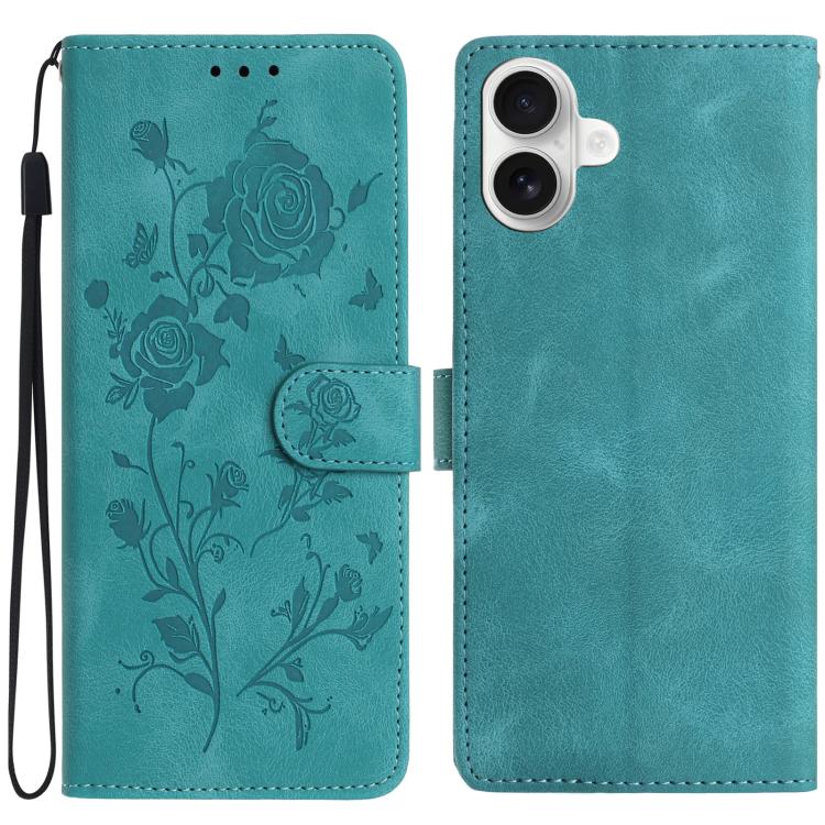 Rose Flower Embossing Pattern Leather Phone Case, For iPhone 17, For iPhone 17 Air