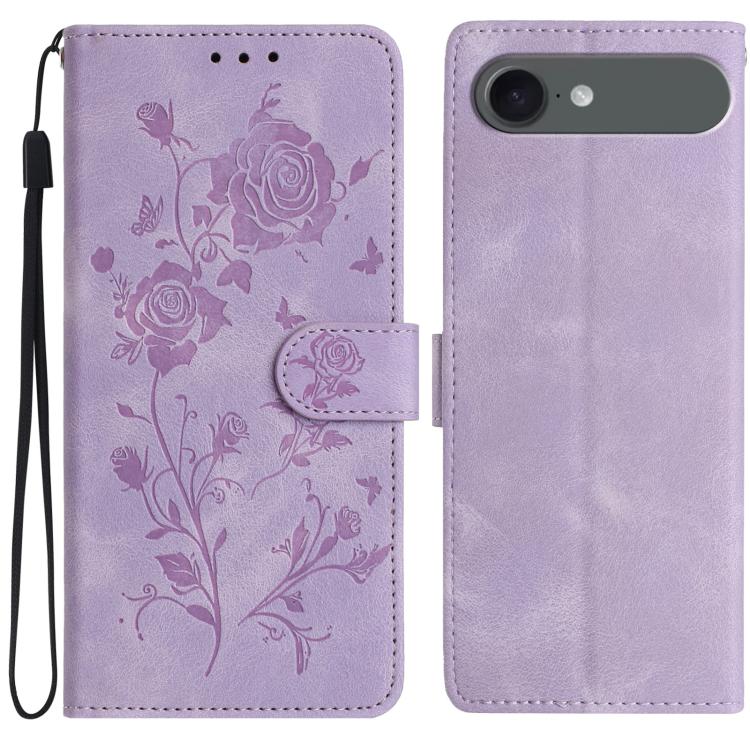 Rose Flower Embossing Pattern Leather Phone Case, For iPhone 17, For iPhone 17 Air