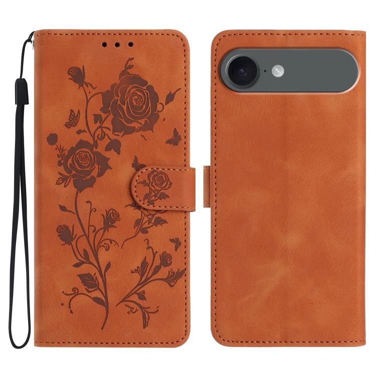 Rose Flower Embossing Pattern Leather Phone Case, For iPhone 17, For iPhone 17 Air
