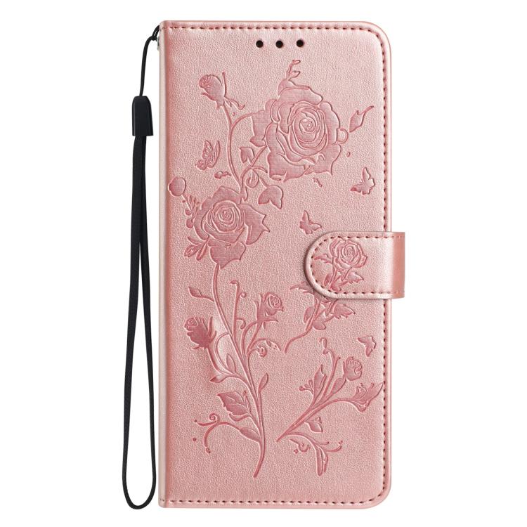 Rose Flower Embossing Pattern Leather Phone Case, For iPhone 17 Pro Max, For iPhone 17 Pro