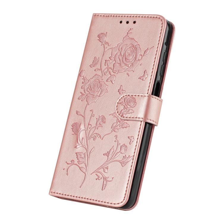 Rose Flower Embossing Pattern Leather Phone Case, For iPhone 17 Pro Max, For iPhone 17 Pro