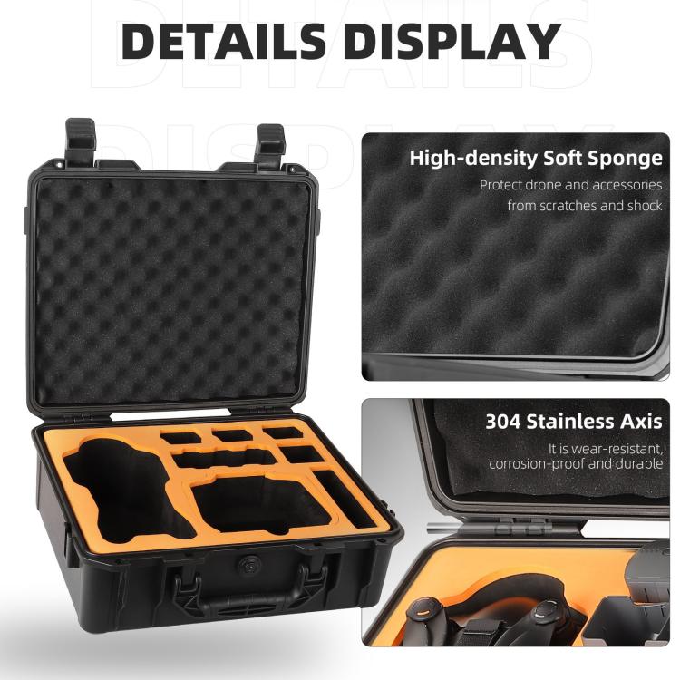 Sunnylife Safety Carrying Case Hard Travel Case Large Capacity Waterproof Shock-proof Box, For DJI Mavic 4 Pro