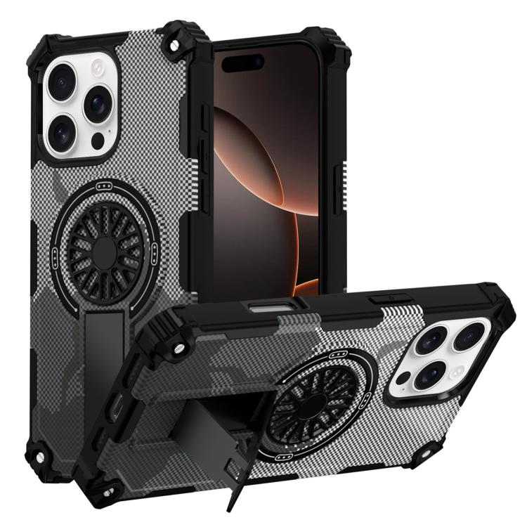 Camouflage Kickstand Rotating Shaft MagSafe Phone Case, For iPhone 16, For iPhone 15 Pro Max, For iPhone 15 Pro