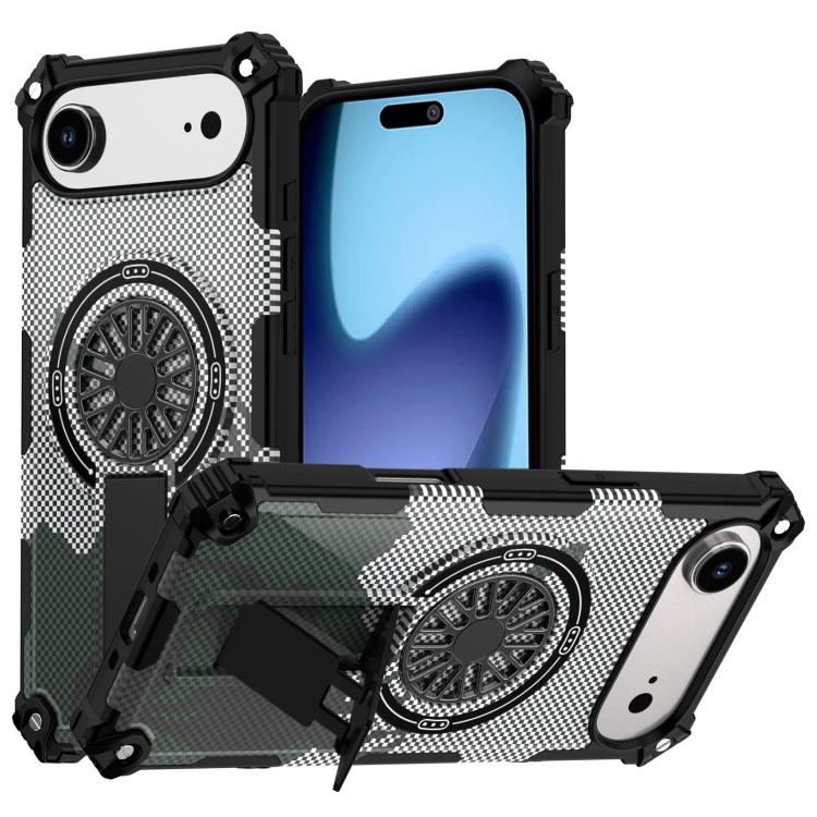 Camouflage Kickstand Rotating Shaft MagSafe Phone Case, For iPhone 16, For iPhone 15 Pro Max, For iPhone 15 Pro