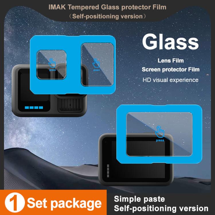 imak Tempered Glass Film with Camera Lens Film, Self-positioning Version, For GoPro HERO13 Black, For GoPro HERO12 Black
