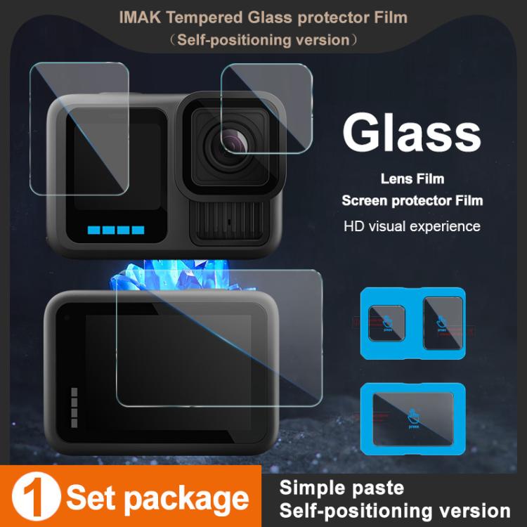 imak Tempered Glass Film with Camera Lens Film, Self-positioning Version, For GoPro HERO13 Black, For GoPro HERO12 Black
