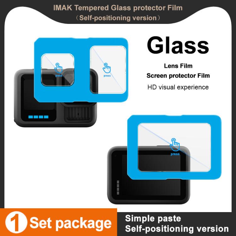 imak Tempered Glass Film with Camera Lens Film, Self-positioning Version, For GoPro HERO13 Black, For GoPro HERO12 Black