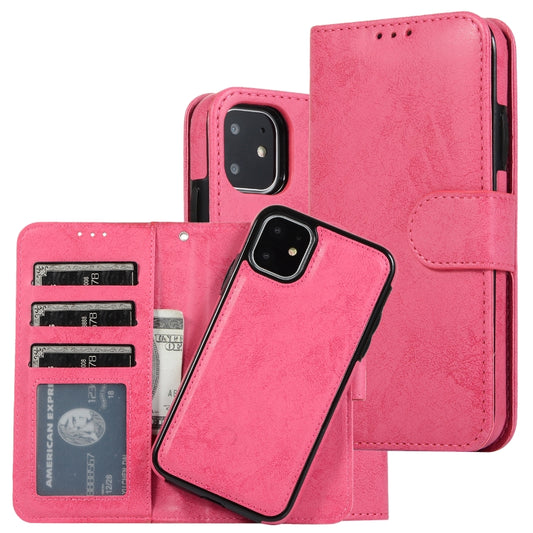 Retro 2-in-1 magnetic flip case for iPhone 11 with card slots and wallet functionality