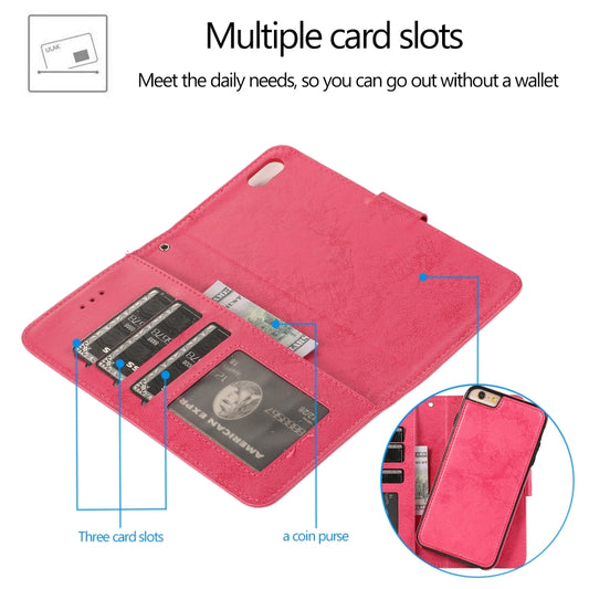 Premium leather flip case iPhone 7/8 including photo frame and card holder