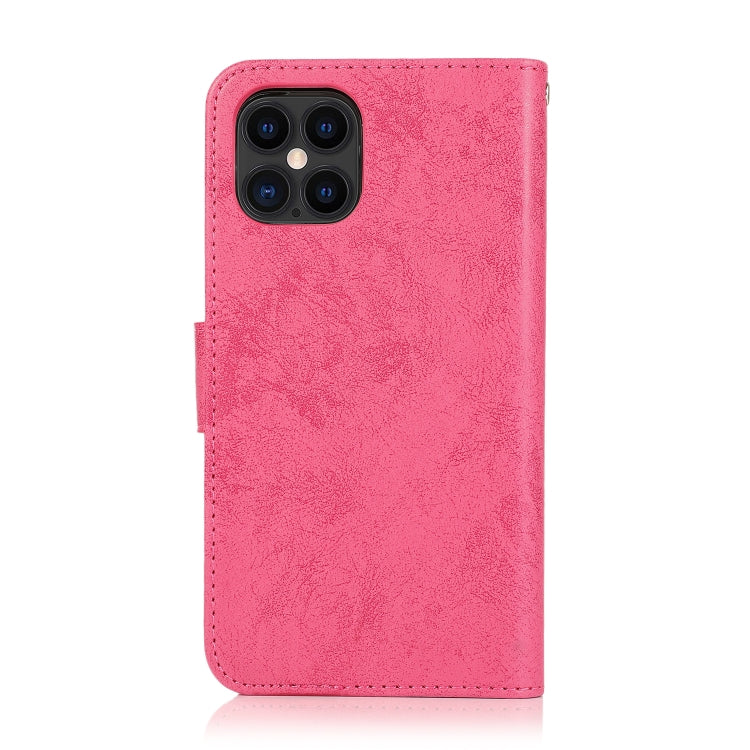 KLT888-2 Retro 2 in 1 Detachable Magnetic Horizontal Flip TPU + PU Leather Case with Holder & Card Slots & Photo Frame & Wallet, For iPhone 12 Pro Max