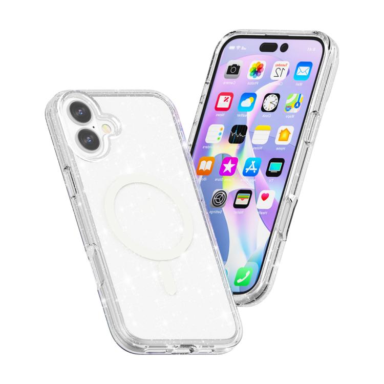 Terminator Style Glitter Powder MagSafe Magnetic Phone Case, For iPhone Air