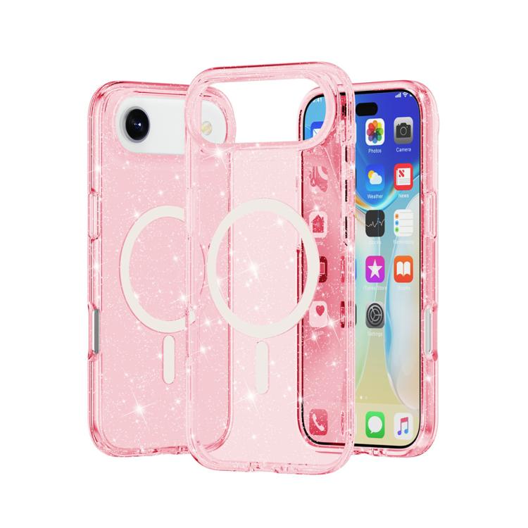 Terminator Style Glitter Powder MagSafe Magnetic Phone Case, For iPhone Air