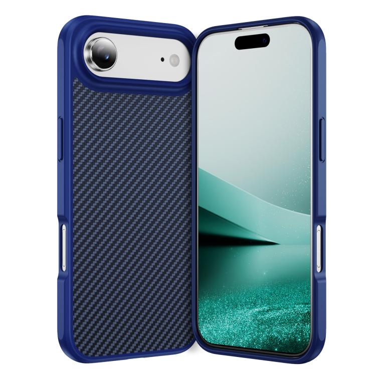 Carbon Fiber Texture Skin-feel Acrylic TPU Phone Case, For iPhone 17 Pro Max, For iPhone 17 Pro, For iPhone 17 Air, For iPhone 16 Pro Max, For iPhone 16 Pro, For iPhone 16 Plus