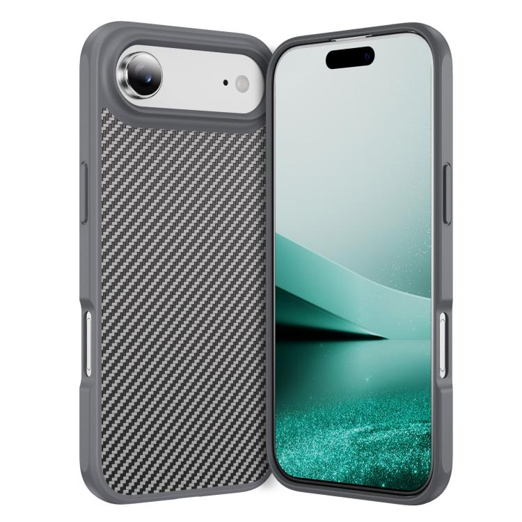 Carbon Fiber Texture Skin-feel Acrylic TPU Phone Case, For iPhone 17 Pro Max, For iPhone 17 Pro, For iPhone 17 Air, For iPhone 16 Pro Max, For iPhone 16 Pro, For iPhone 16 Plus