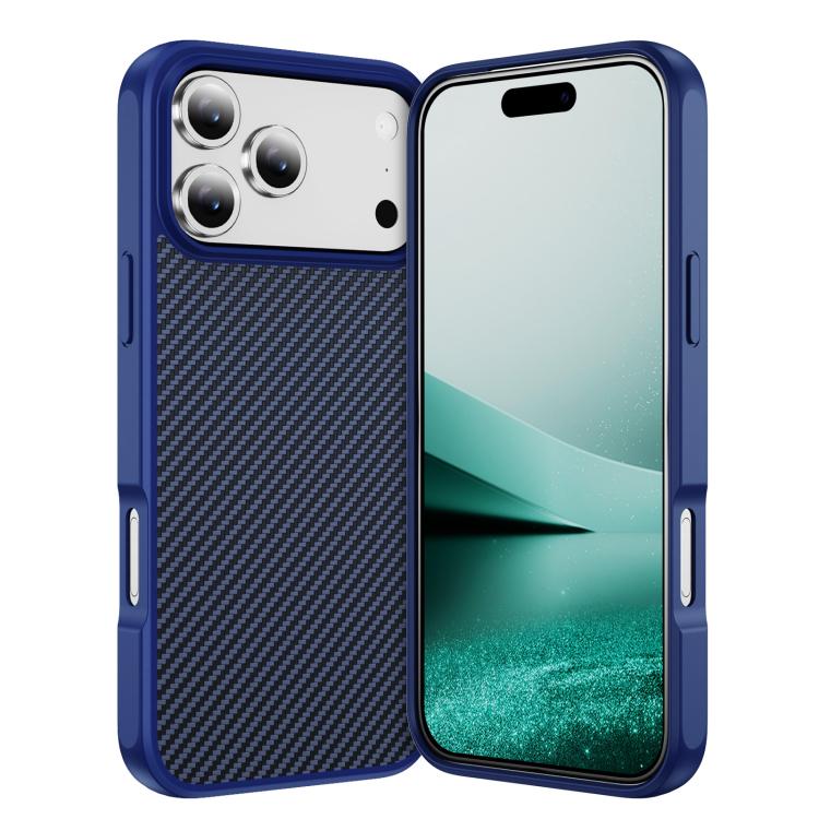 Carbon Fiber Texture Skin-feel Acrylic TPU Phone Case, For iPhone 17 Pro Max, For iPhone 17 Pro, For iPhone 17 Air, For iPhone 16 Pro Max, For iPhone 16 Pro, For iPhone 16 Plus