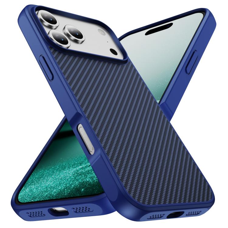 Carbon Fiber Texture Skin-feel Acrylic TPU Phone Case, For iPhone 17 Pro Max, For iPhone 17 Pro, For iPhone 17 Air, For iPhone 16 Pro Max, For iPhone 16 Pro, For iPhone 16 Plus