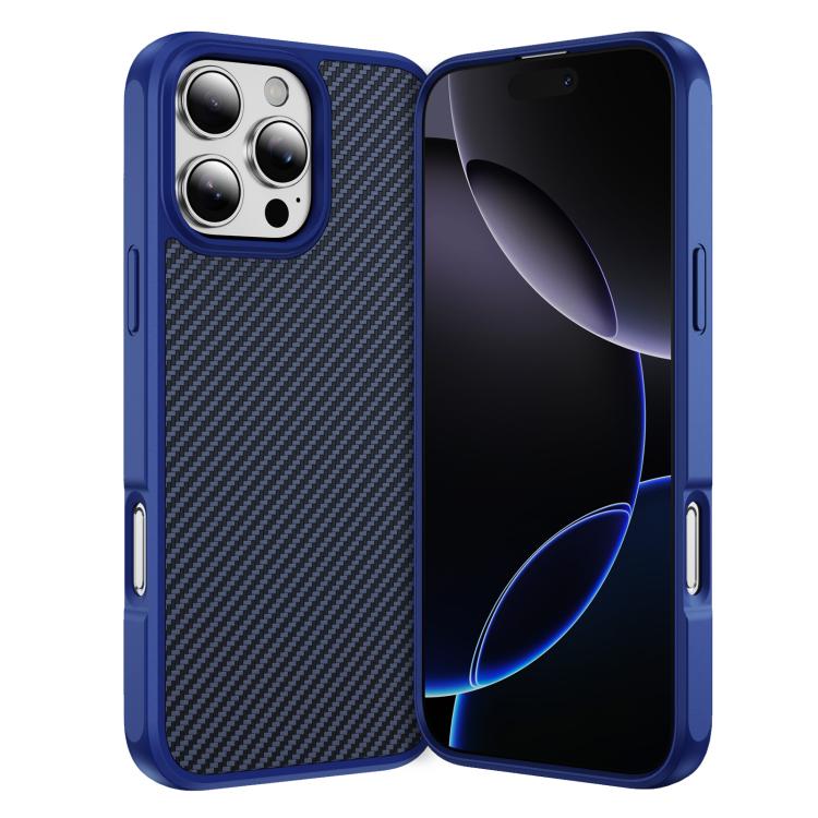 Carbon Fiber Texture Skin-feel Acrylic TPU Phone Case, For iPhone 17 Pro Max, For iPhone 17 Pro, For iPhone 17 Air, For iPhone 16 Pro Max, For iPhone 16 Pro, For iPhone 16 Plus