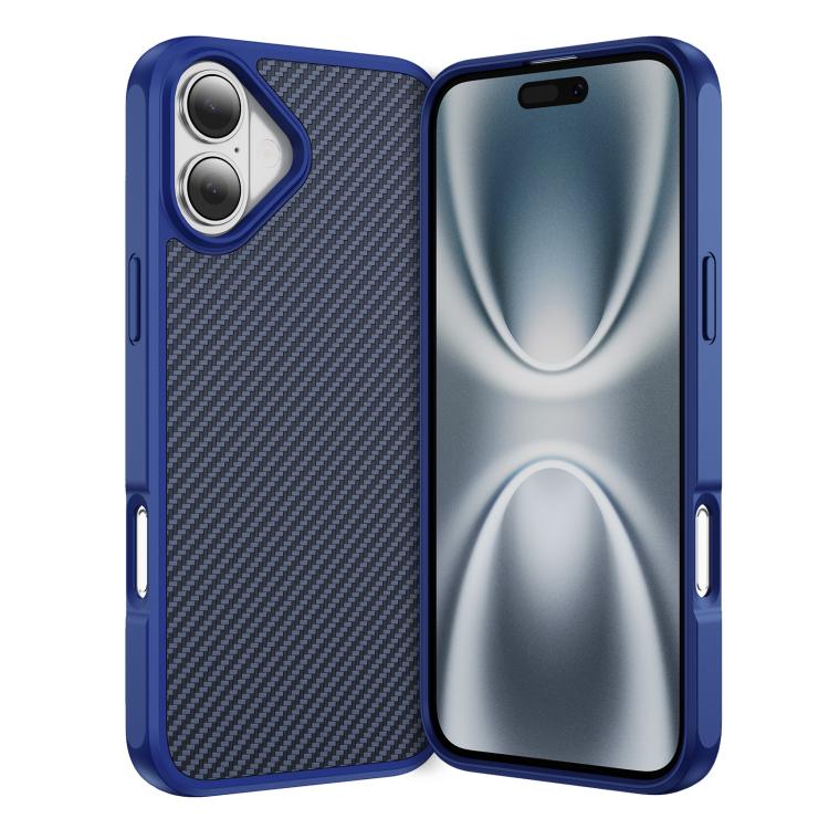 Carbon Fiber Texture Skin-feel Acrylic TPU Phone Case, For iPhone 17 Pro Max, For iPhone 17 Pro, For iPhone 17 Air, For iPhone 16 Pro Max, For iPhone 16 Pro, For iPhone 16 Plus