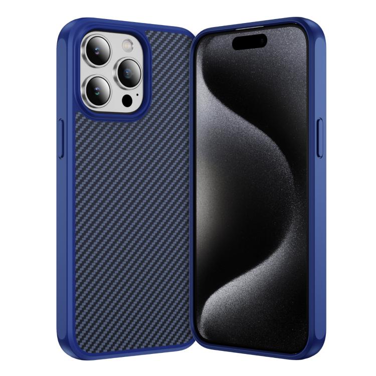 Carbon Fiber Texture Skin-feel Acrylic TPU Phone Case, For iPhone 16, For iPhone 15 Pro Max, For iPhone 15 Pro, For iPhone 15 Plus, For iPhone 15, For iPhone 14 Pro