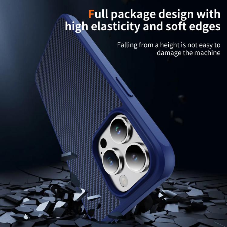 Carbon Fiber Texture Skin-feel Acrylic TPU Phone Case, For iPhone 14 Pro Max