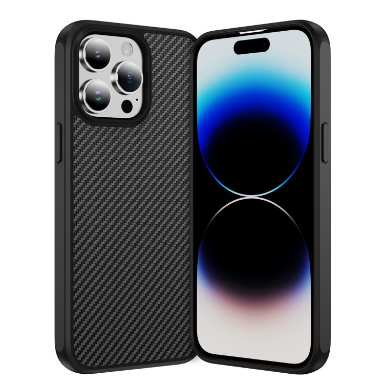 Carbon Fiber Texture Skin-feel Acrylic TPU Phone Case, For iPhone 16, For iPhone 15 Pro Max, For iPhone 15 Pro, For iPhone 15 Plus, For iPhone 15, For iPhone 14 Pro