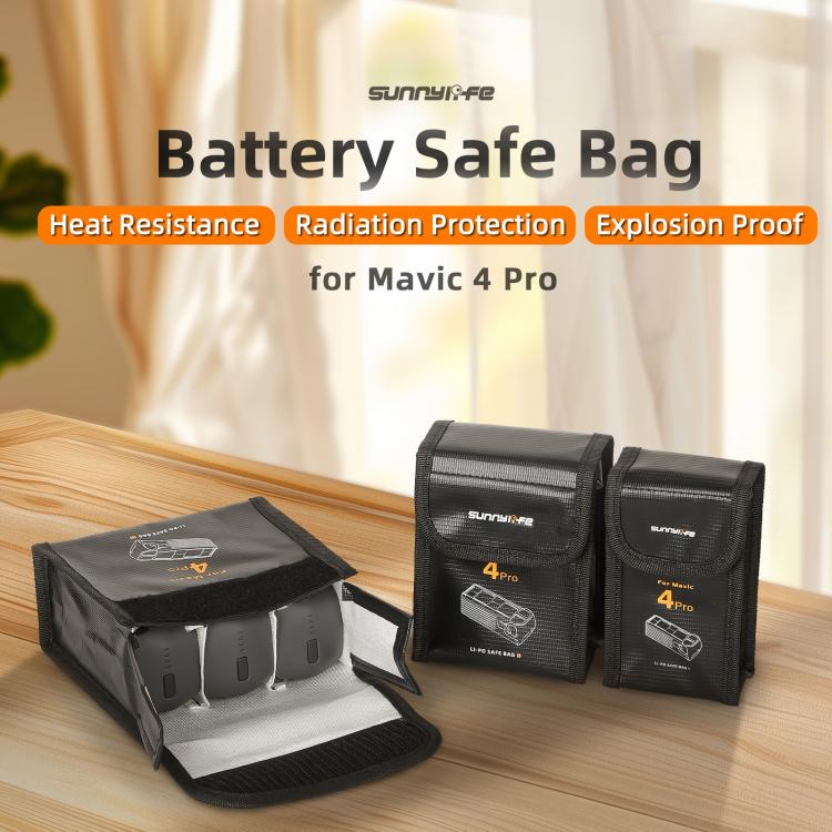 Sunnylife Battery Explosion-proof Safe Bag Protective Li-Po Safe Bag, For DJI Mavic 4 Pro
