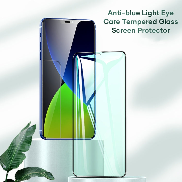 ROCK 2.5D Green Light Eye Protection Anti-blue Light Full Screen Tempered Glass Film