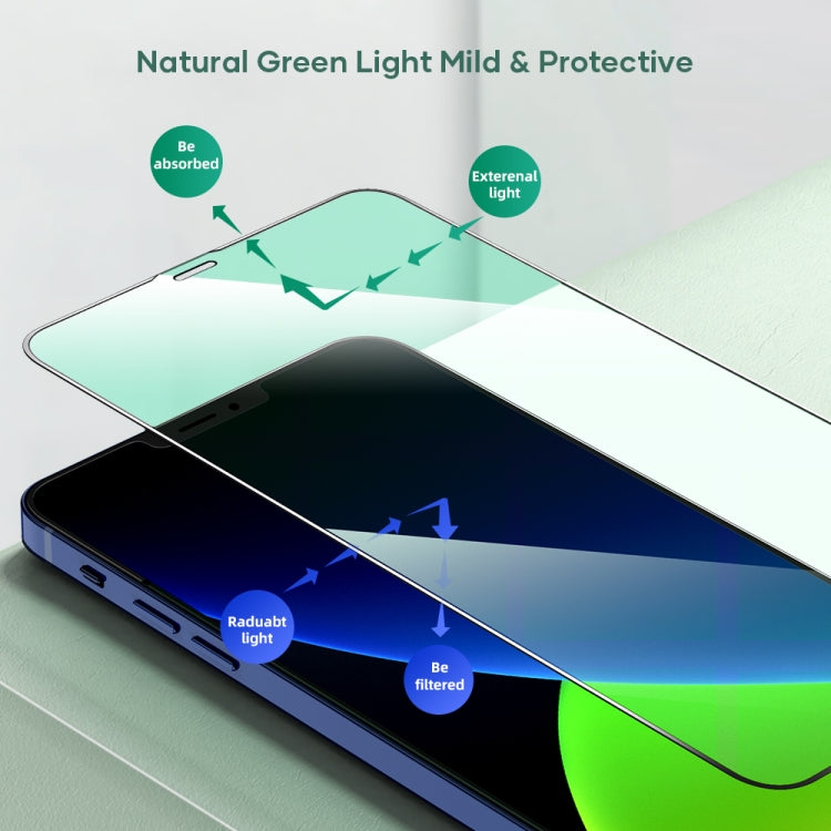 ROCK 2.5D Green Light Eye Protection Anti-blue Light Full Screen Tempered Glass Film