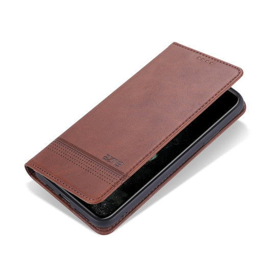 Magnetic closure detail on premium leather iPhone 12 Pro Max flip case