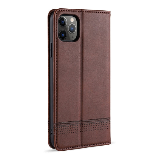 iPhone 11 Pro magnetic flip case in textured calf leather with holder stand