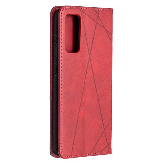 Magnetic flip case for Samsung S20 Lite showing interior card slot compartments