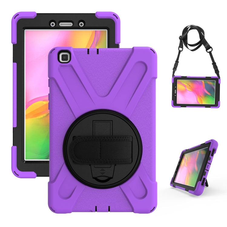 Coque de protection antichoc colorée en silicone et PC avec support et dragonne, pour Samsung Tab A 8.0 (2019) T290/T295, Samsung Galaxy Tab Active Pro T540/T545/Tab Active4 Pro