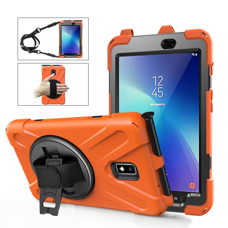Shockproof Colorful Silicone + PC Protective Case with Holder & Hand Grip Strap & Pen Slot, For Samsung Galaxy Tab Active 2 8.0 T390/T395/T397