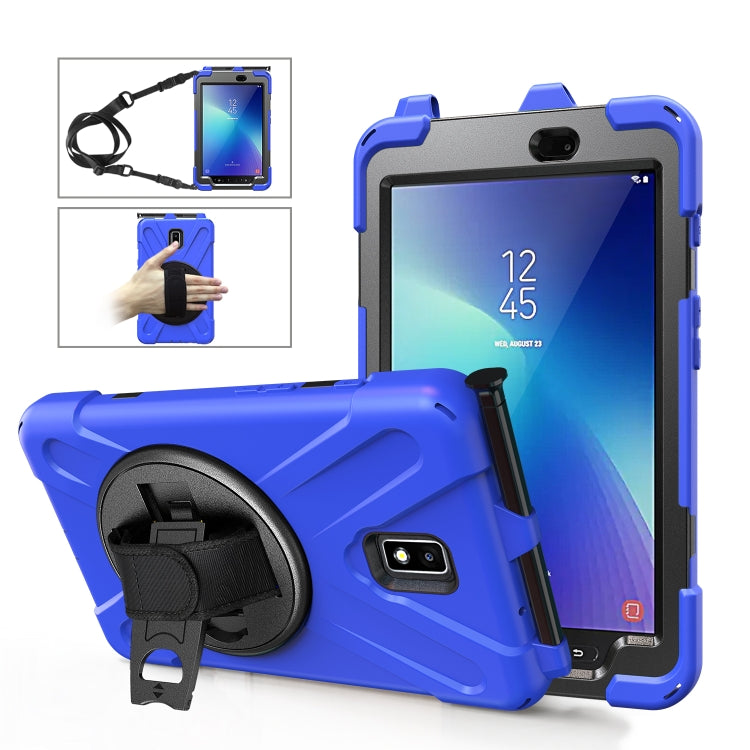 Shockproof Colorful Silicone + PC Protective Case with Holder & Hand Grip Strap & Pen Slot, For Samsung Galaxy Tab Active 2 8.0 T390/T395/T397
