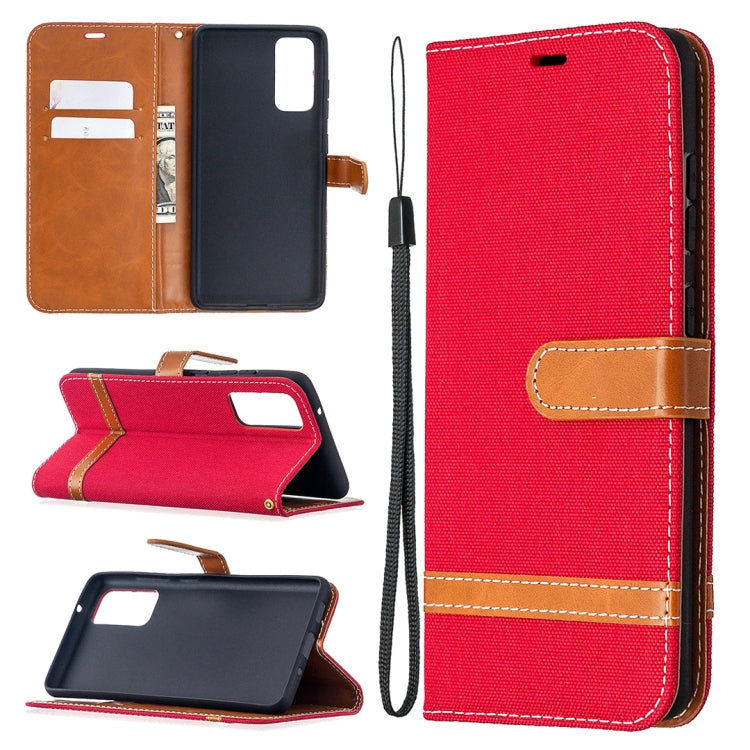 Color Matching Denim Texture Horizontal Flip Leather Case with Holder & Card Slots & Wallet & Lanyard, For Galaxy S20 FE 5G / S20 Lite