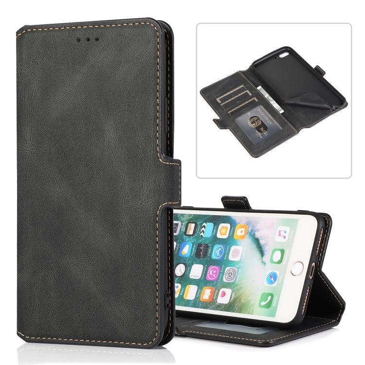 Retro Magnetic Closing Clasp Horizontal Flip Leather Case with Holder & Card Slots & Photo Frame & Wallet, For iPhone 6, For iPhone 6 Plus, For iPhone SE 2022 / SE 2020 / 8 / 7, For iPhone 8 Plus / 7 Plus