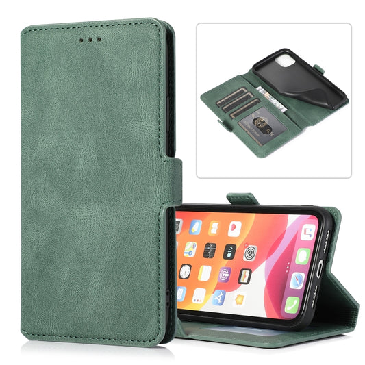 Retro magnetic leather flip case for iPhone 11 Pro Max with card slots and photo frame