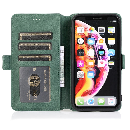 Interior card slot layout showing wallet functionality in leather case
