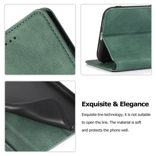 Rose gold metal holder stand integrated into retro magnetic flip case