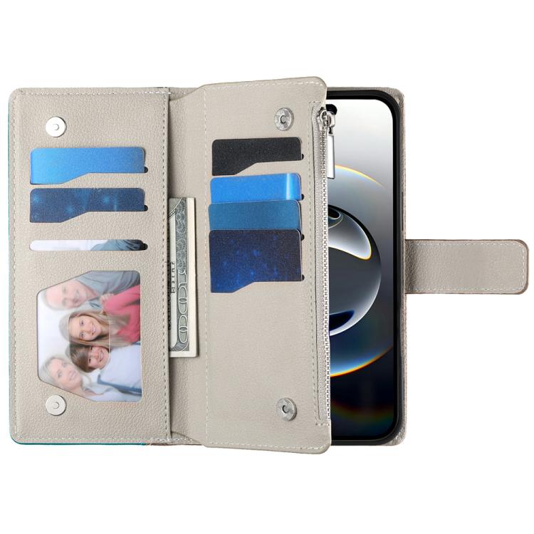 Stitching Multi-card Zipper Wallet Leather Phone Case with Short Strap, For iPhone 17 Pro Max, For iPhone 17 Pro, For iPhone 17, For iPhone 17 Air