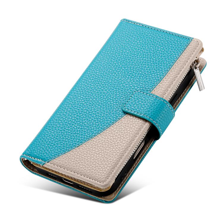 Stitching Multi-card Zipper Wallet Leather Phone Case with Short Strap, For iPhone 16e, For iPhone 16 Pro Max, For iPhone 16 Pro, For iPhone 16 Plus